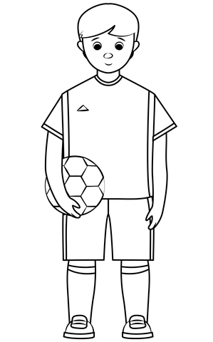 Football Player Coloring Page